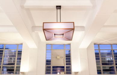 The modern interpretation chandelier at Richmond station - South Western Railway