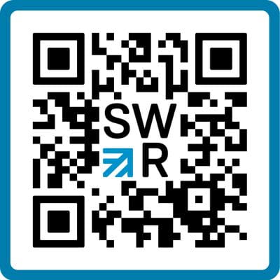 QR code for the online application for m for the South Western Railway Travel With Confidence programme 