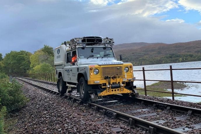 a Road Rail Vehicle (RRV) is a specially designed 4x4 vehicle capable of travelling both by road and along the railway