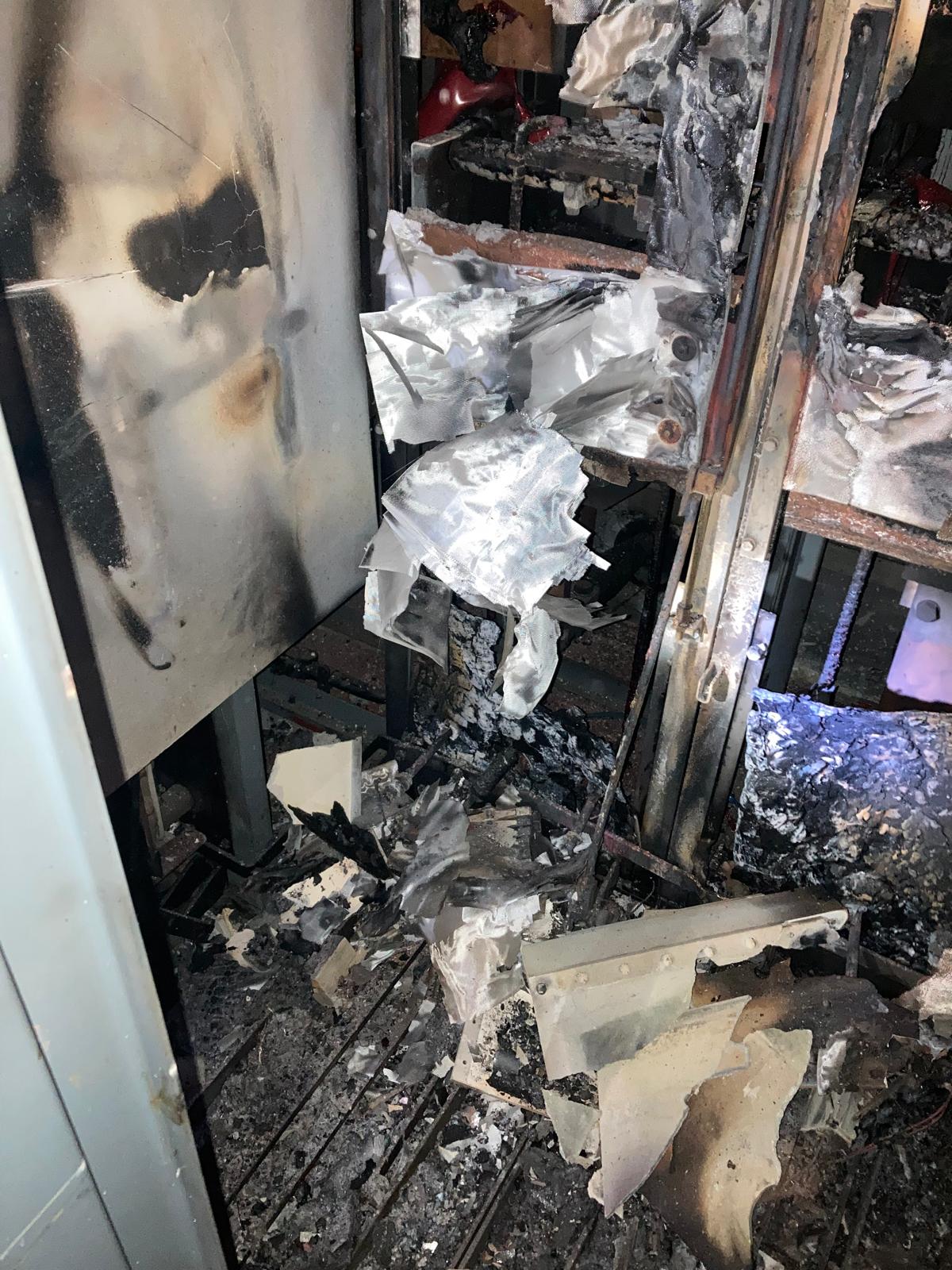 Substation building damage