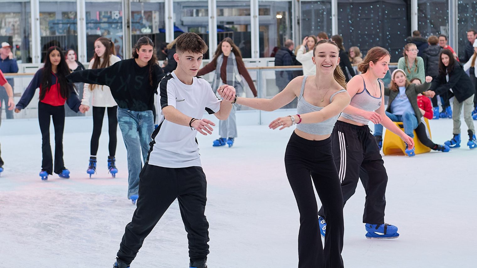People ice skating