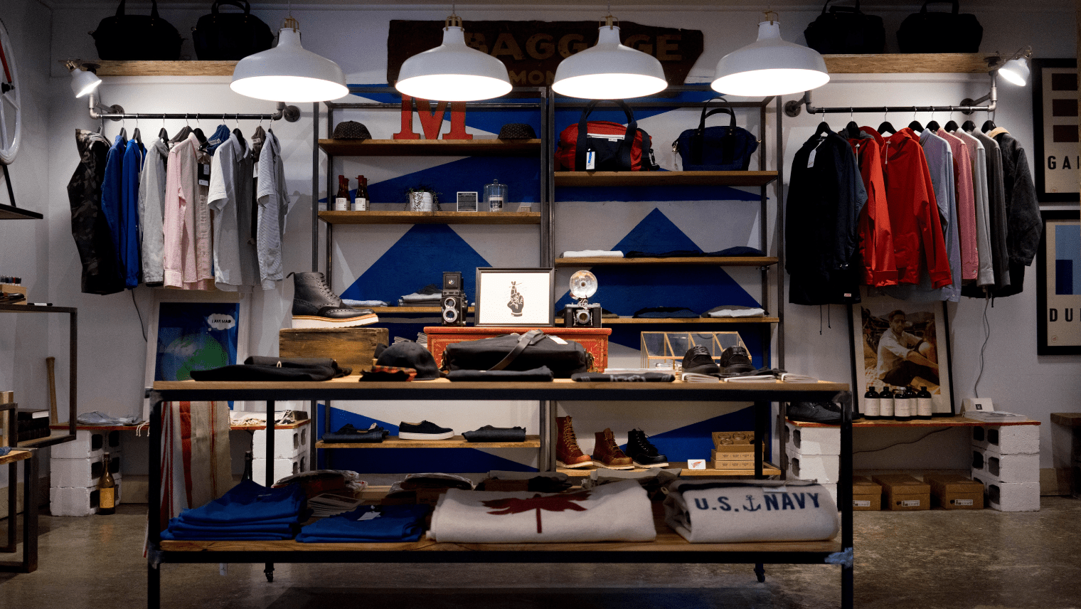 Clothes in a store