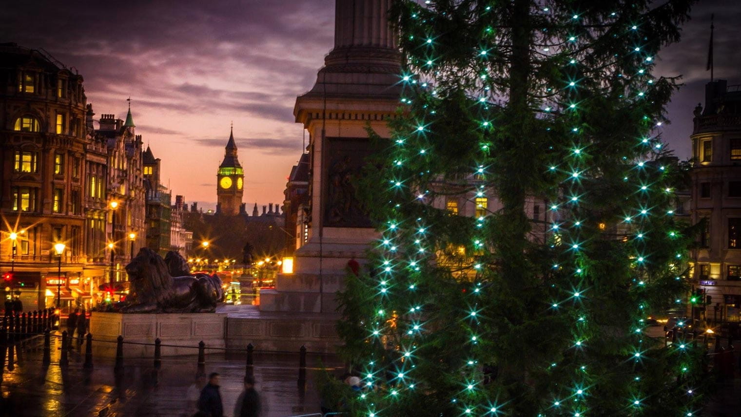 Trafalgar Square at Christmas