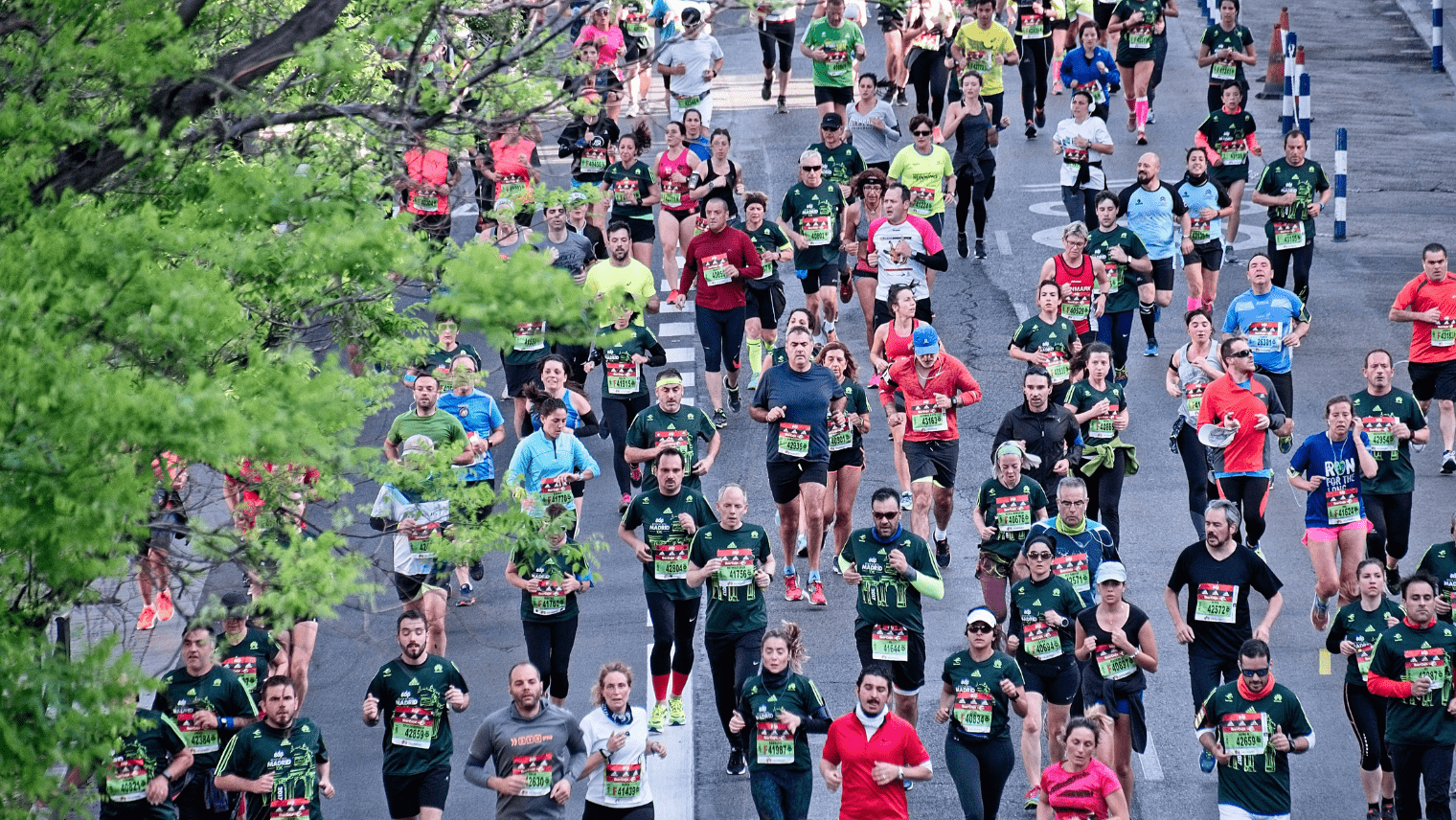 Runners running a race