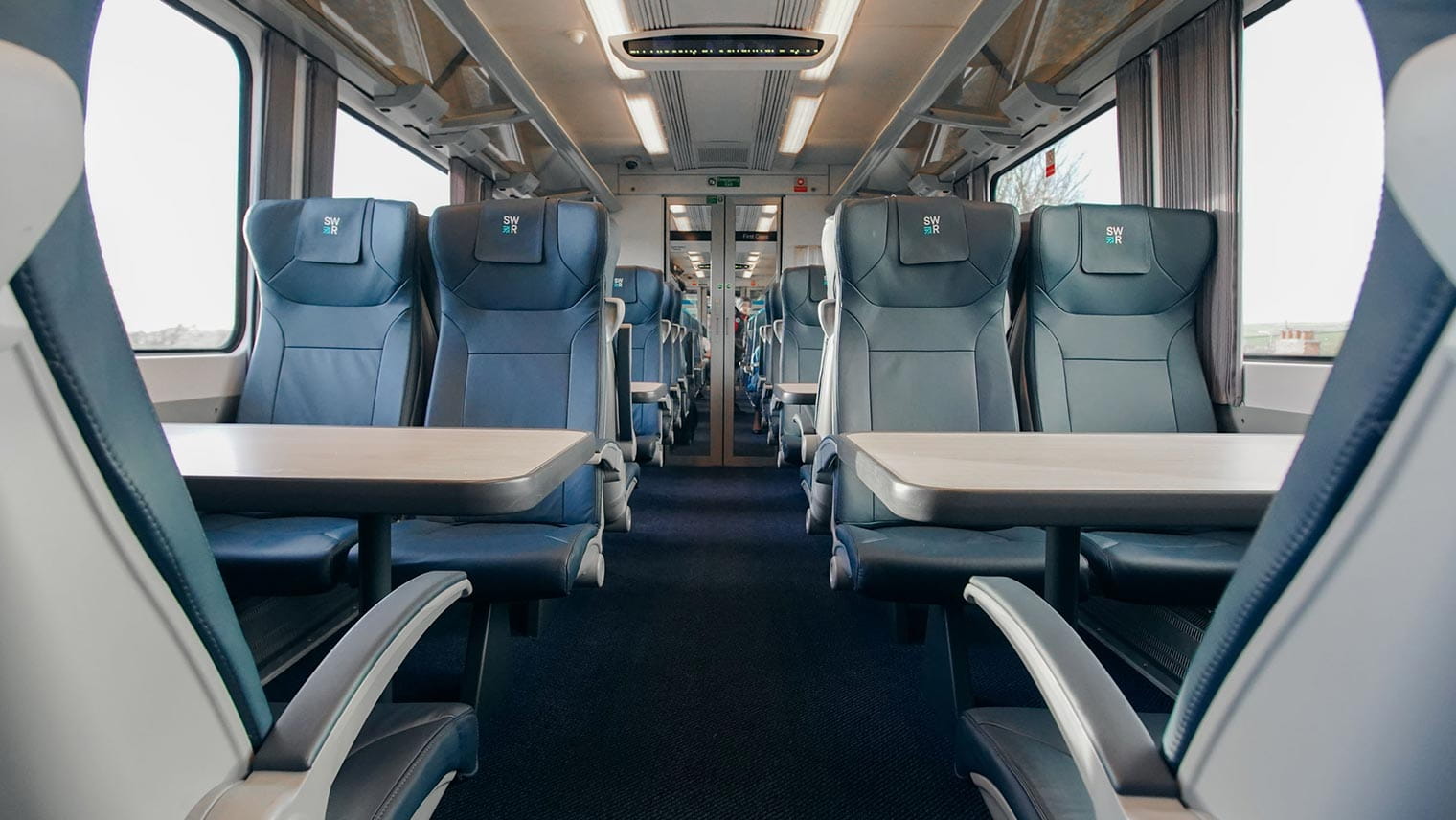 South Western Railway First Class interior