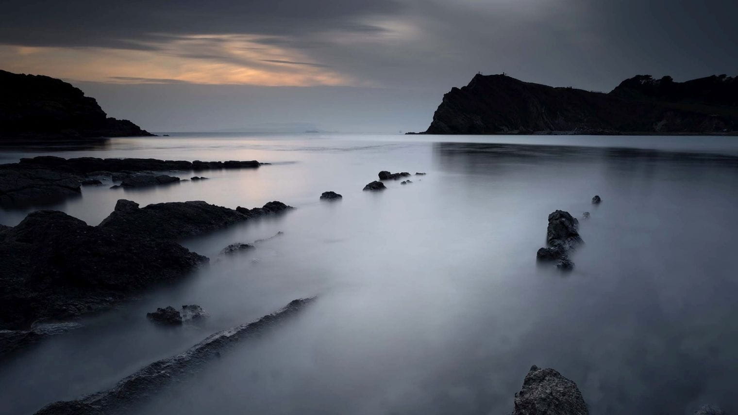Lulworth Cove at sunset